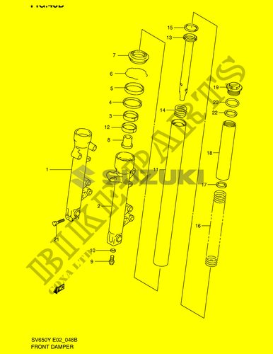 DISTANZIALE FORCELLA ANTERIORE SV 650 SUZUKI 51176-20FB0-000 - immagine 5