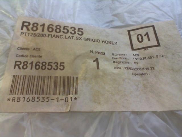 FIANCATA LAT.SX V.GRIGIO HON ATLANTIC APRILIA AP8168535 - immagine 5