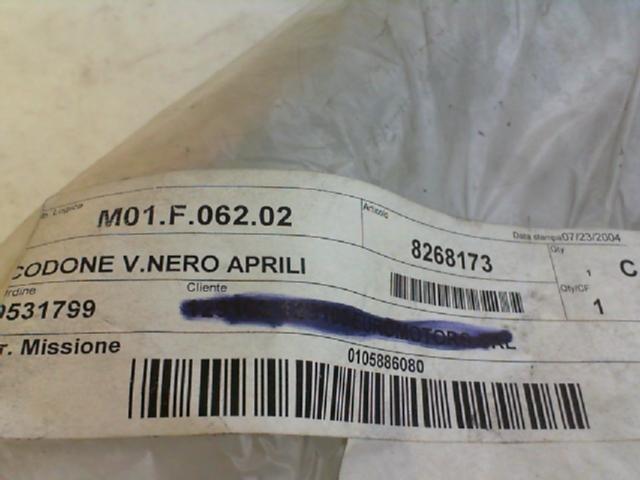 CODONE V.NERO RS 50-125 APRILIA AP8268173 - immagine 2