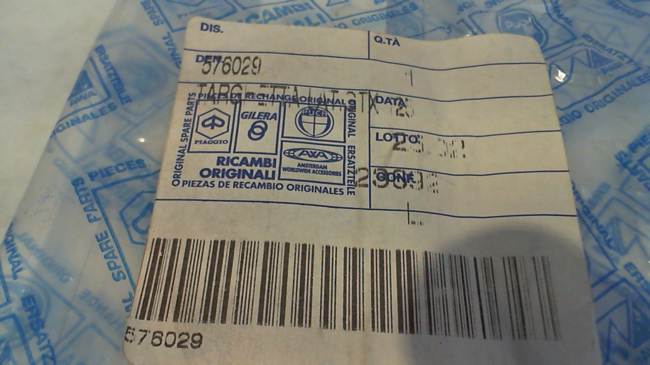TARGH.LATERALE " GTX 250" HEXAGON PIAGGIO 576029 - immagine 3