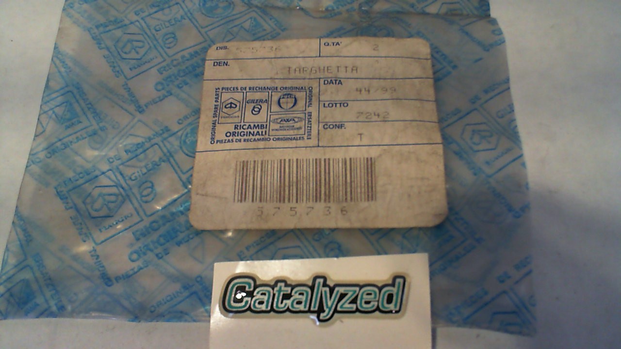 TARGHETTA CATALYZED PIAGGIO 575736