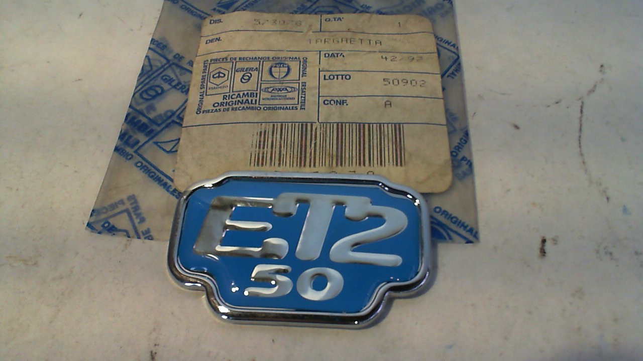 TARGHETTA PORTELLO VESPA ET2 PIAGGIO 573078