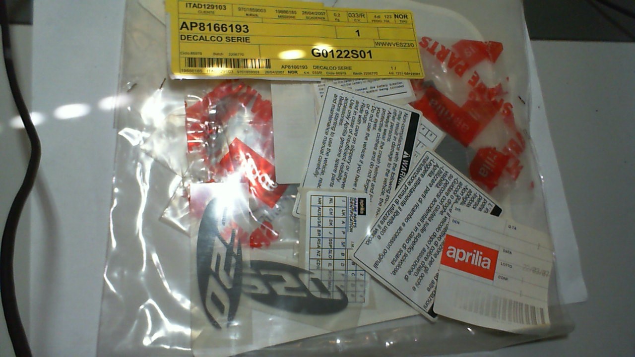 DECALCO SERIE SCARABEO APRILIA AP8166193