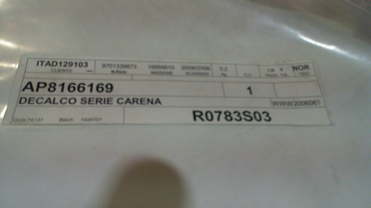 DECALCO SERIE CARENA RSV 1000 APRILIA AP8166169 - immagine 3
