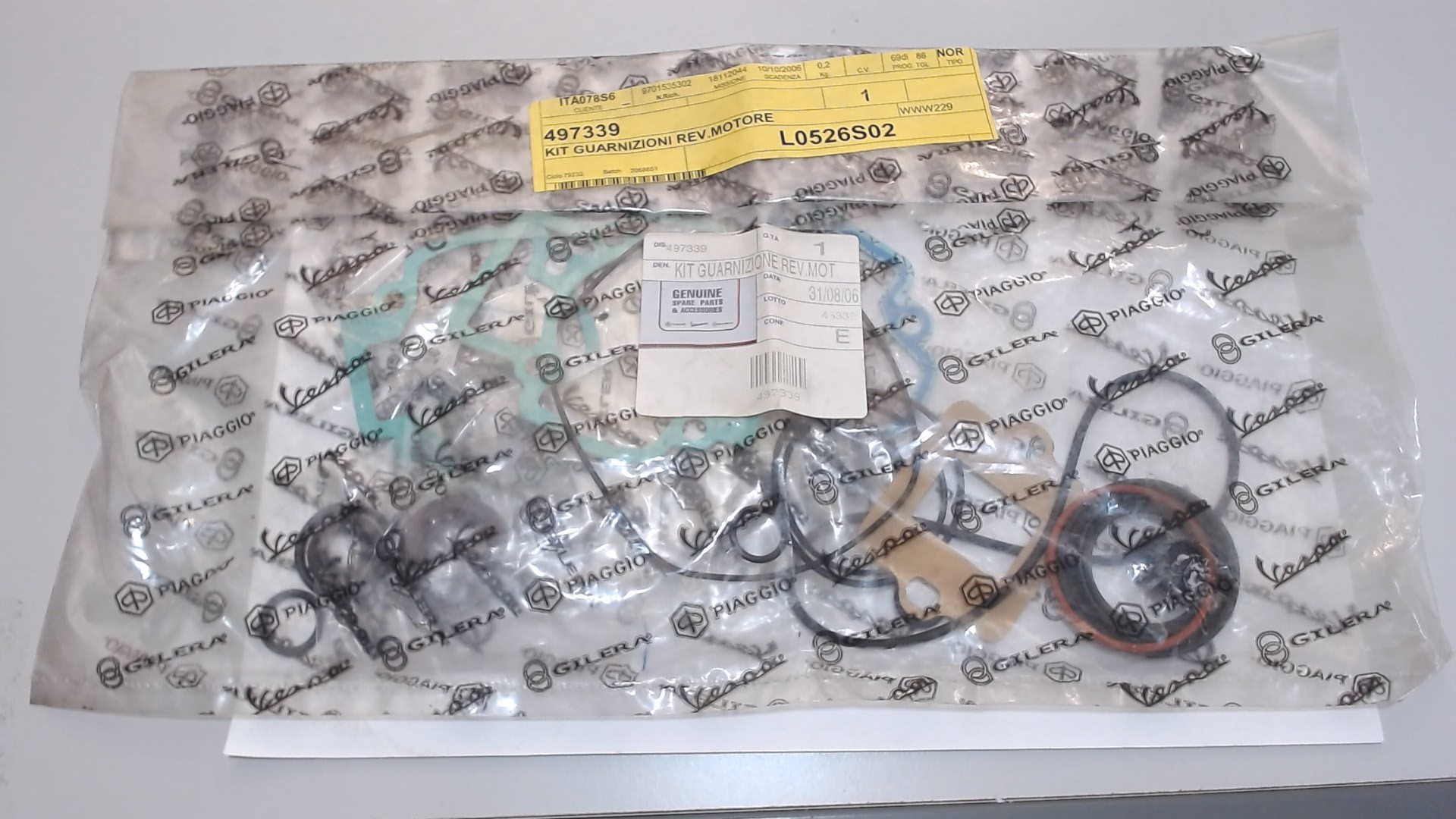 KIT GUARNIZIONI REV.MOTORE RUNNER 50 PURE JET NRG GILERA PIAGGIO 497339