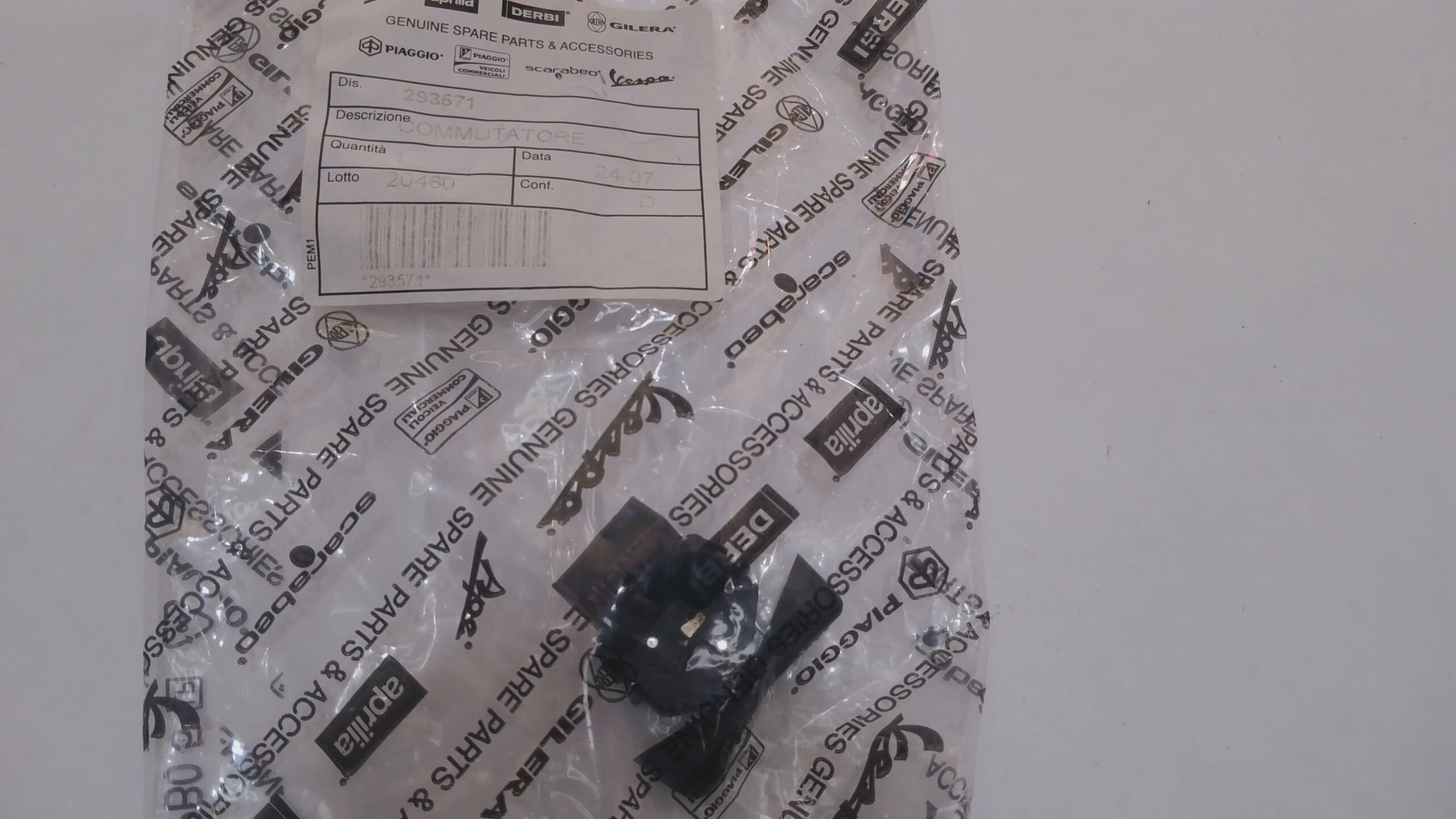 COMMUTATORE LUCI VESPA ET4 ET2 LIBERTY SFERA PIAGGIO 293571 - immagine 2