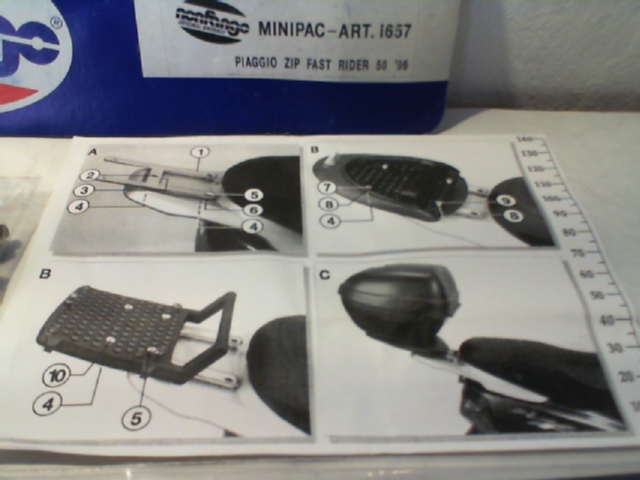 PORTAPACCHI NON FANGO PIAGGIO ZIP 1657 - immagine 3