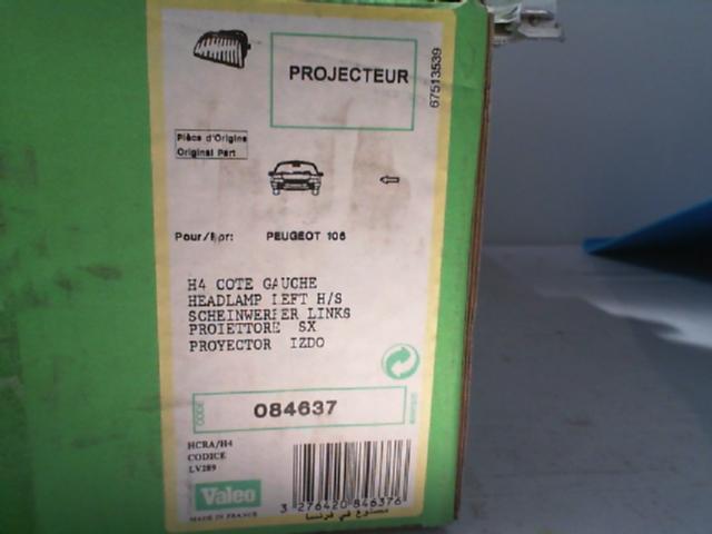 FARO ANTERIORE SX PEUGEOT 106 VALEO 084637 - immagine 3