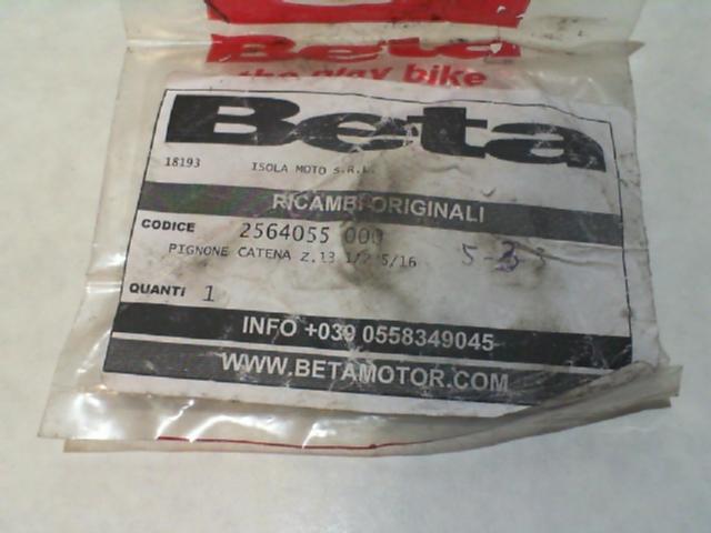 PIGNONE CATENA Z.13 1/2 5/16 BETA - immagine 3