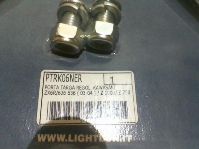 PORTA TARGA KAWASAKI Z1000/750 LIGHTECH NERO REGOLABILE - immagine 3