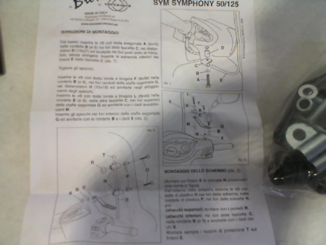 KIT ATTACCHI PARABREZZA Sym Symphony MARCA BIONDI 8500596 - immagine 3