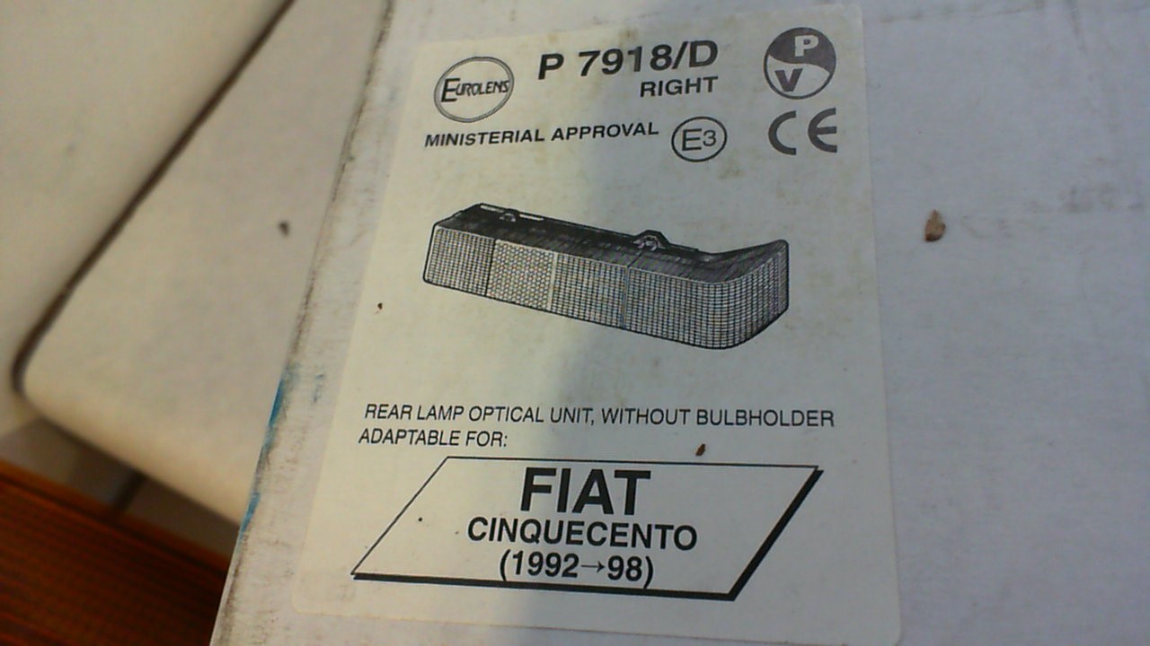 GRUPPO OTTICO POST DX FIAT CINQUECENTO 7918 - immagine 3