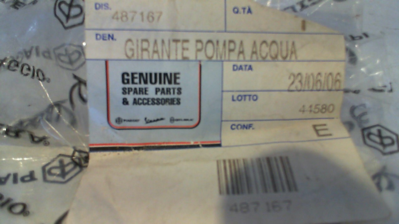 GIRANTE POMPA ACQUA RUNNER GILERA PIAGGIO 487167 - immagine 3