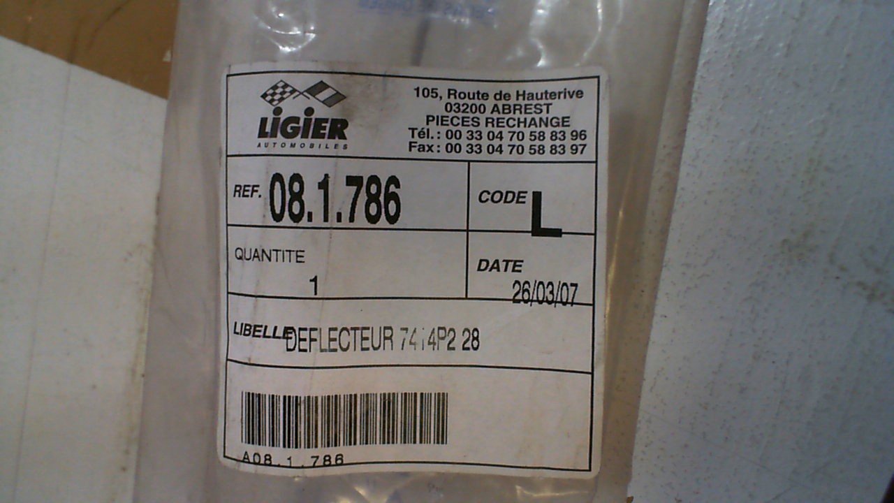 DEFLETTORE - LIGIER - 0081786 - (08.1.786 ) - ORIGINALE - immagine 2