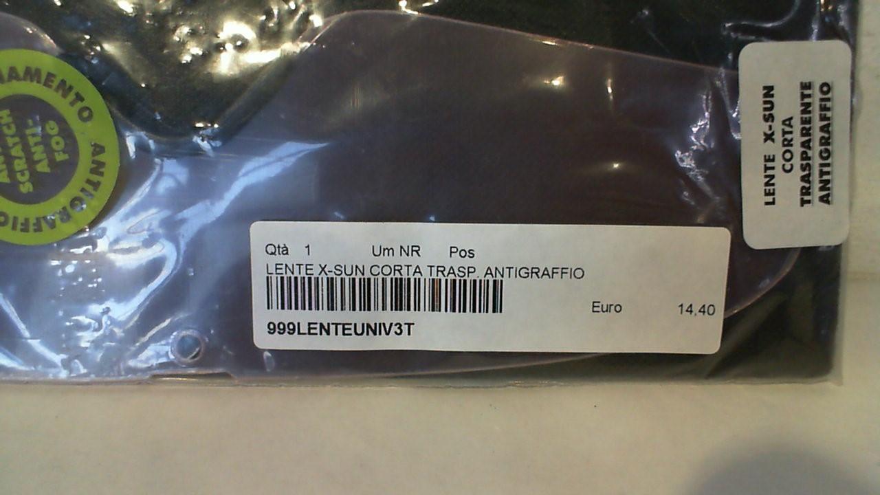 LENTE PARASOLE SGANCIO RAPIDO VISIERA CASCO CORTA TRASPARENTEE 999lenteuniv3T - immagine 3