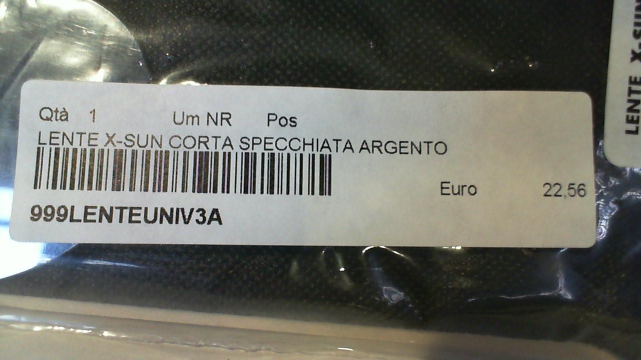 LENTE PARASOLE SGANCIO RAPIDO VISIERA CASCO CORTA SPECCHIO ARGENTO 999lenteuniv3A - immagine 3