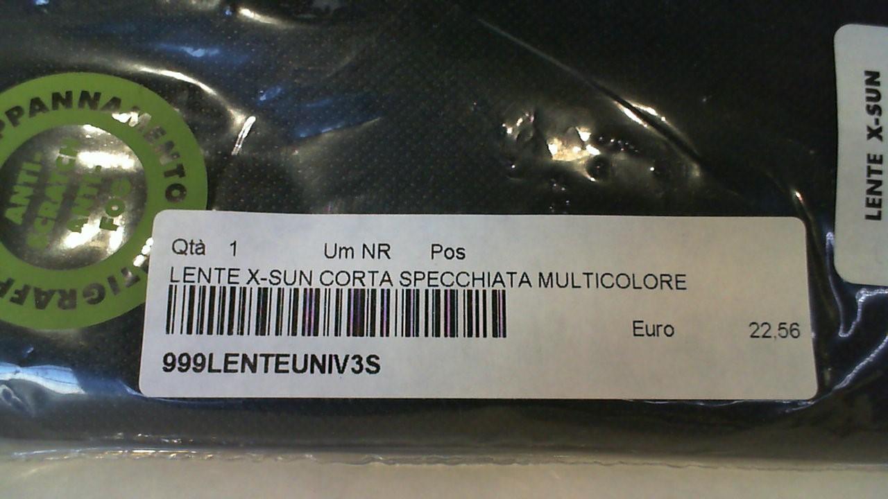 LENTE PARASOLE SGANCIO RAPIDO VISIERA CASCO CORTA SPECCHIO MULTICOLORE 999lenteuniv3S X-SUN - immagine 2