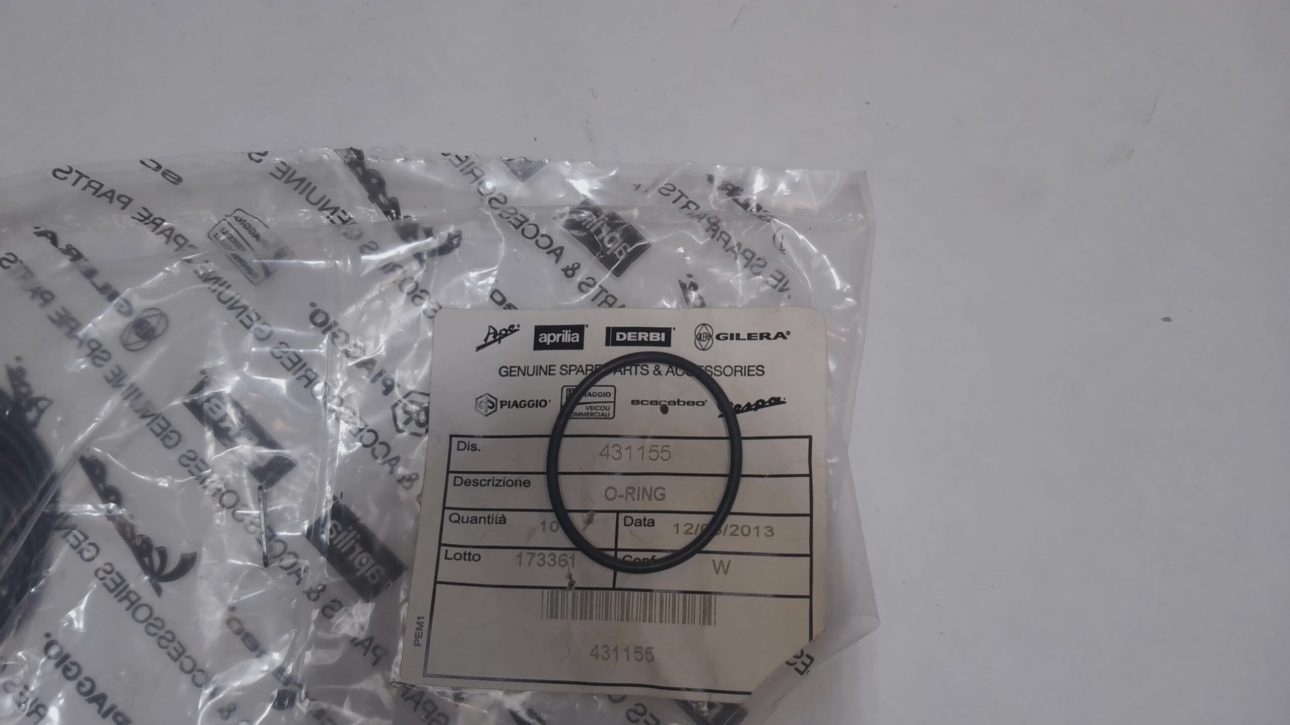 O-RING ANELLO INGRANAGGIO FRIZIONE APE POKER PIAGGIO 431155 - immagine 4