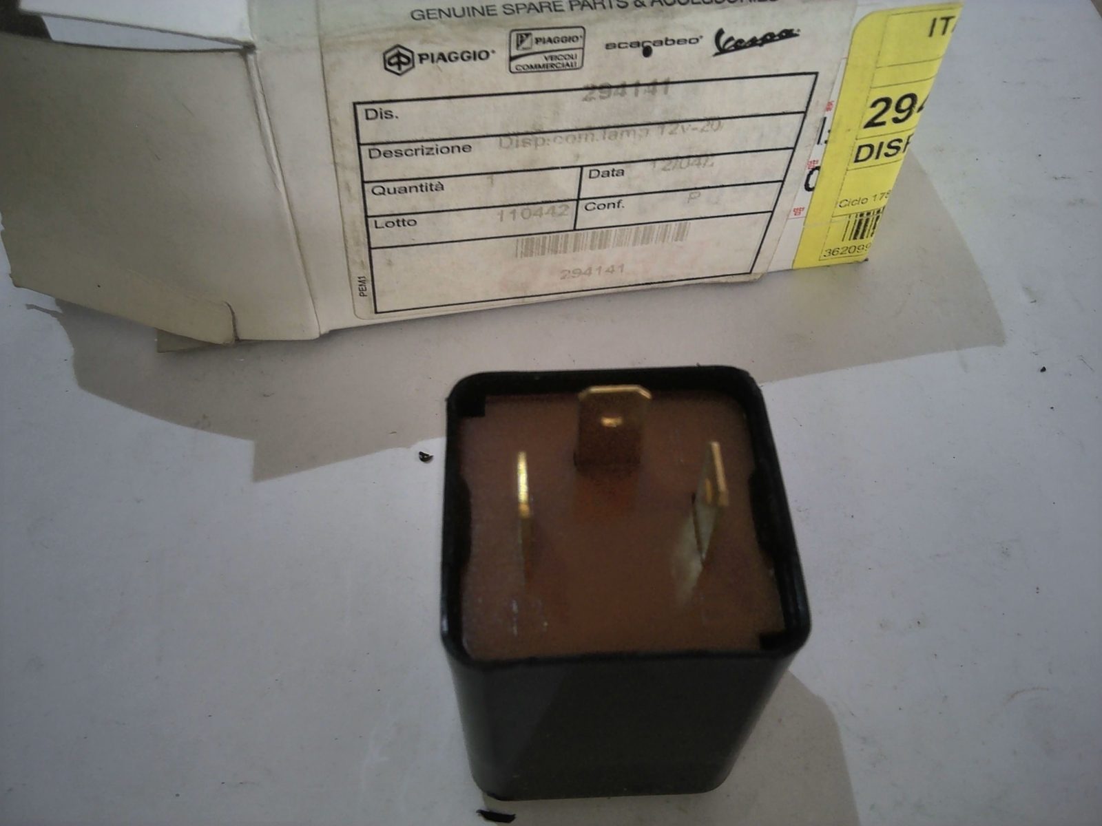 RELE INTERMITTENTE APE 50 EUROPA PIAGGIO 294141 - immagine 3