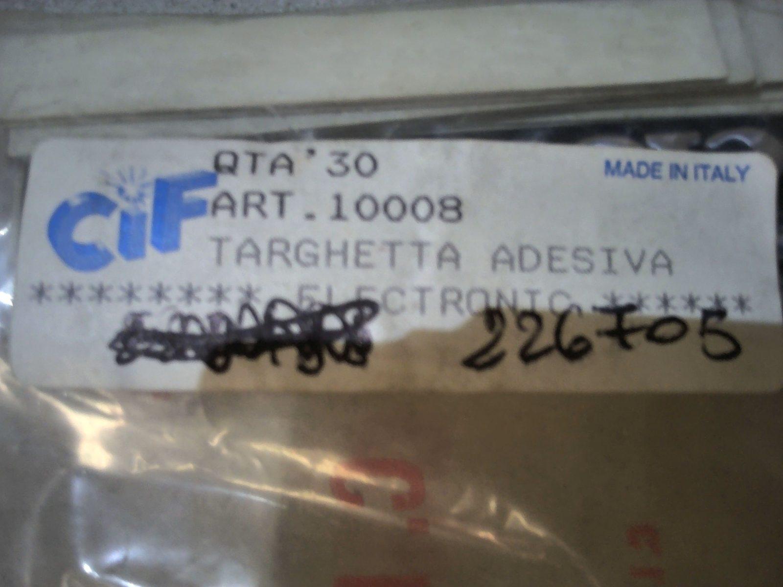 TARGHETTA ADESIVA ELETTRONIC CIAO SI PIAGGIO 226705 CIF 10008 - immagine 3
