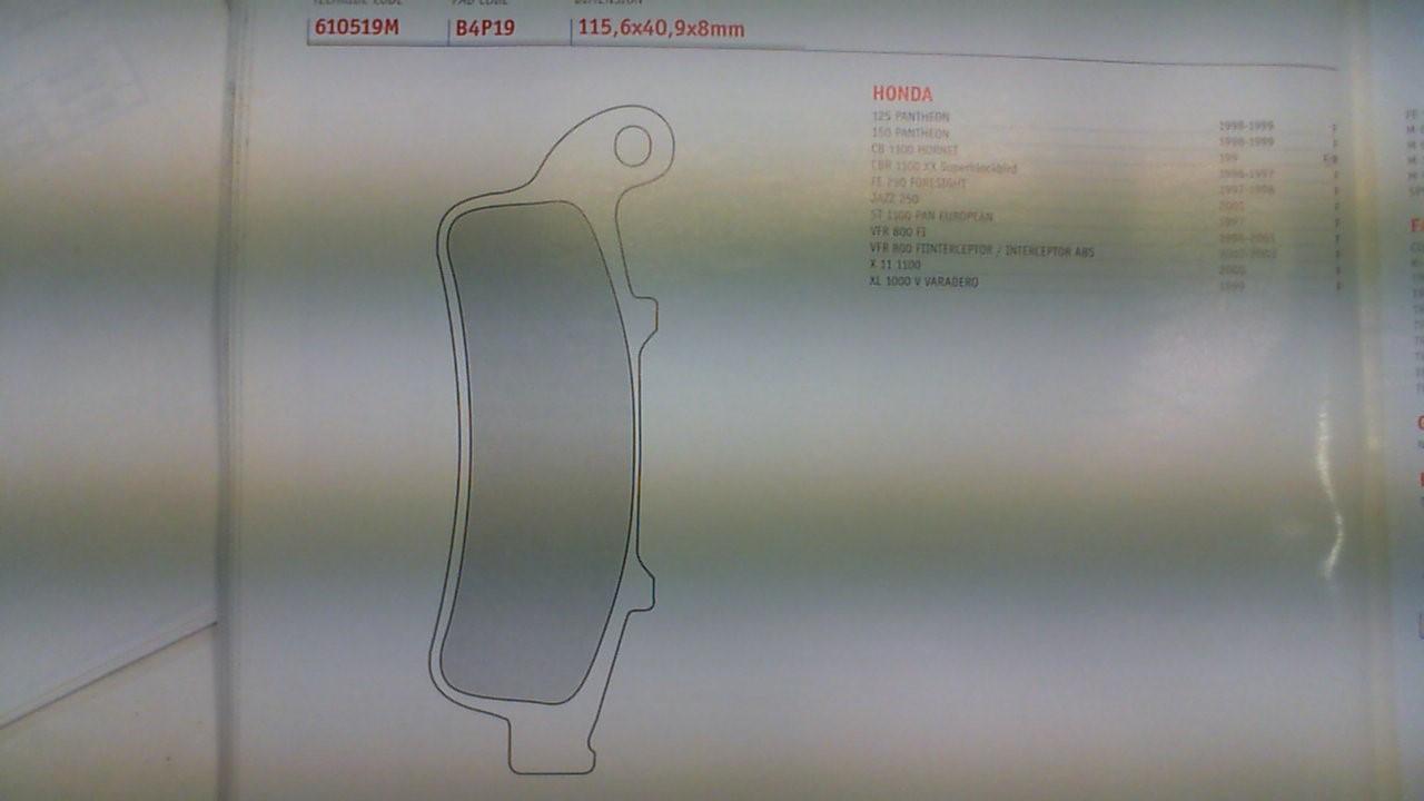 PASTIGLIE FRENO HONDA TECH RIDE 610519M - immagine 3