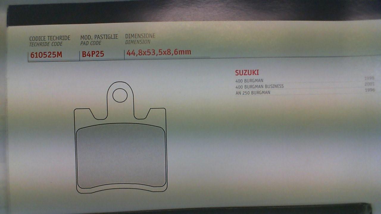 PASTIGLIE FRENO SUZUKI 610525M - immagine 3