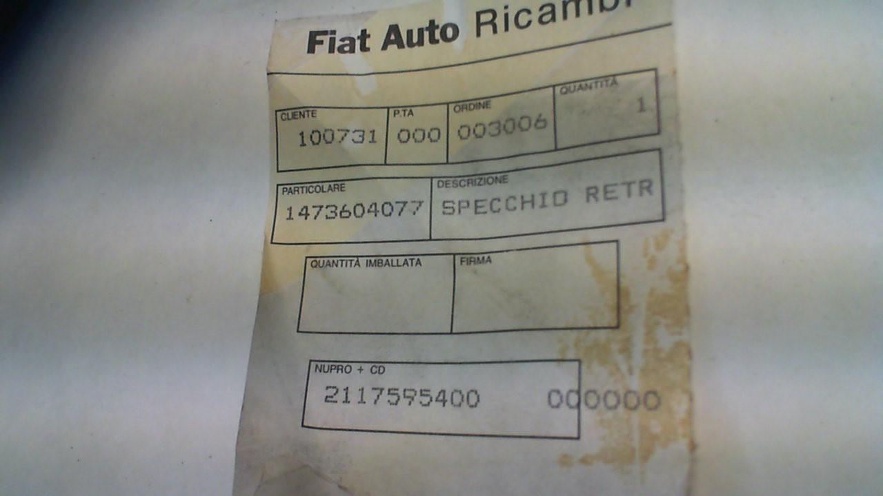 SPECCHIO RETROVISORE DX FIAT SCUDO 1995 / 2006 ORIGINALE 1473604077 - immagine 5