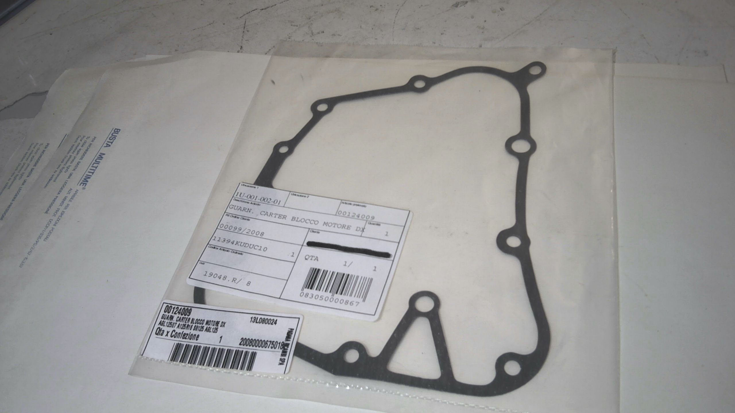 GUARNIZIONE BLOCCO MOTORE DX AGILITY 125 KYMCO 11394KUDUC10
