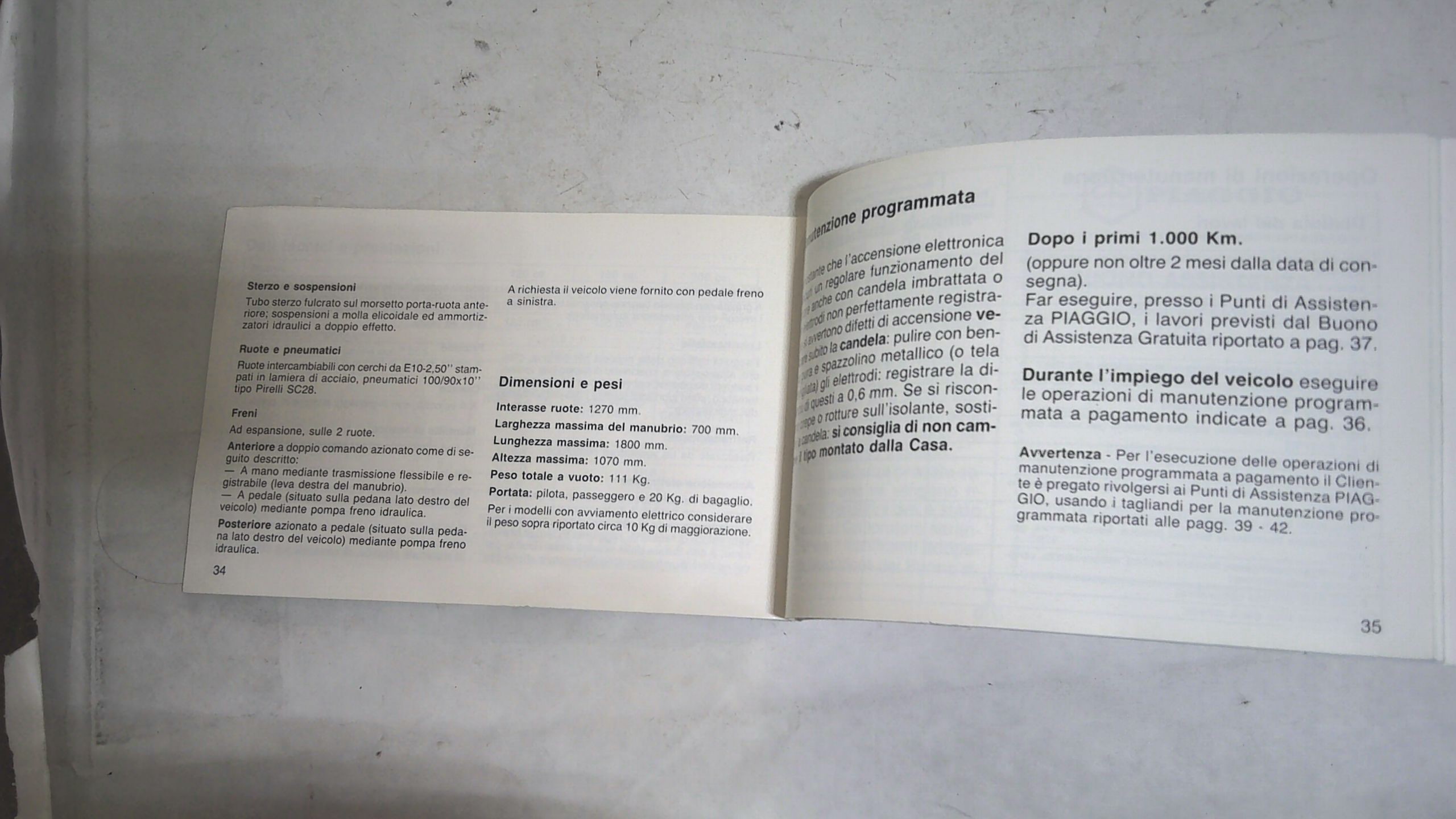 MANUALE USO E MANUTENZIONE COSA PIAGGIO - immagine 3
