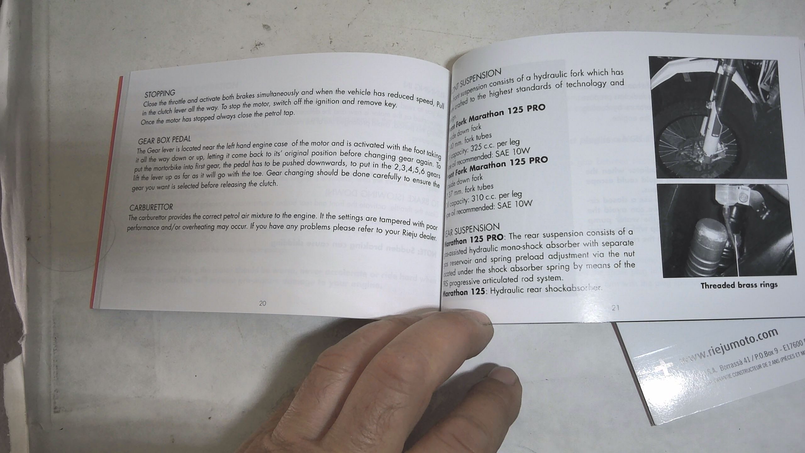 MANUALE USO E MANUTENZIONE MARATHON RIEJU - immagine 6