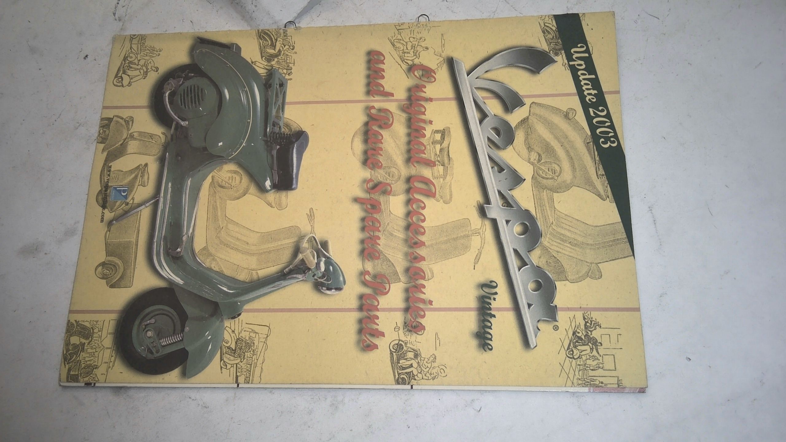 CATALOGO ACCESSORI E RARE PARTI DI RICAMBIO VESPA PIAGGIO EDIZIONE UPDATE 2003