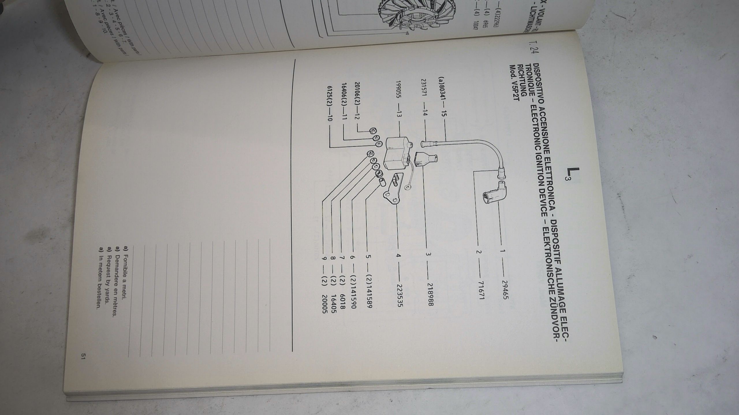 CATALOGO PARTI DI RICAMBIO VESPA PIAGGIO 405279 - immagine 4