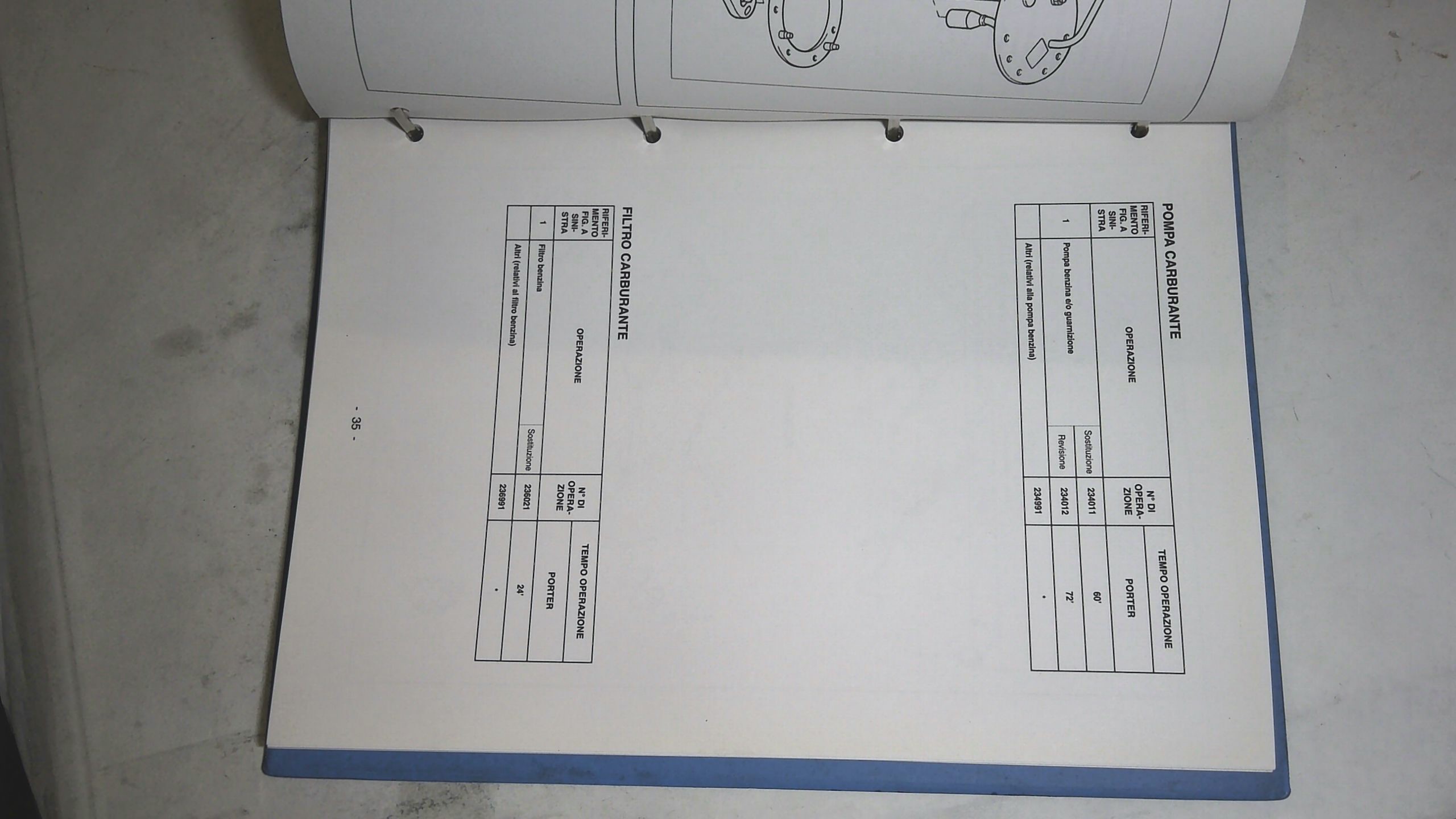 MANUALE TEMPI DI LAVORO PORTER 16V PIAGGIO - immagine 4
