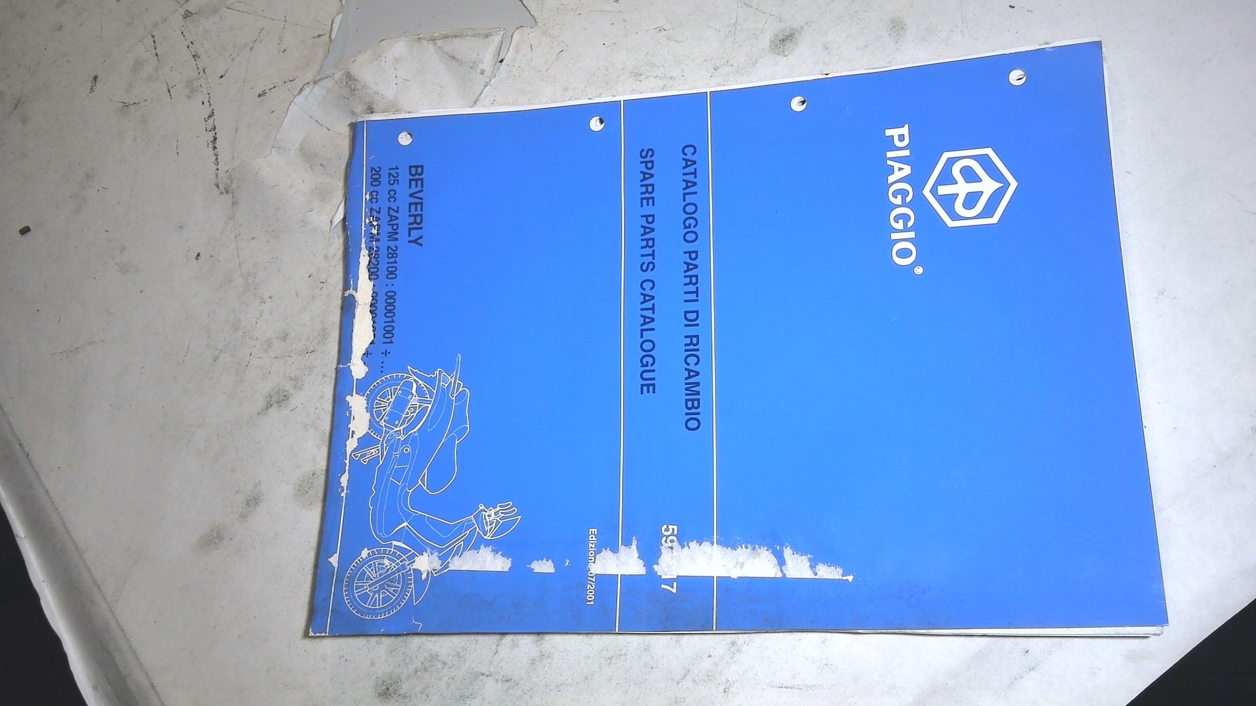 CATALOGO PARTI DI RICAMBIO BEVERLY PIAGGIO 594917
