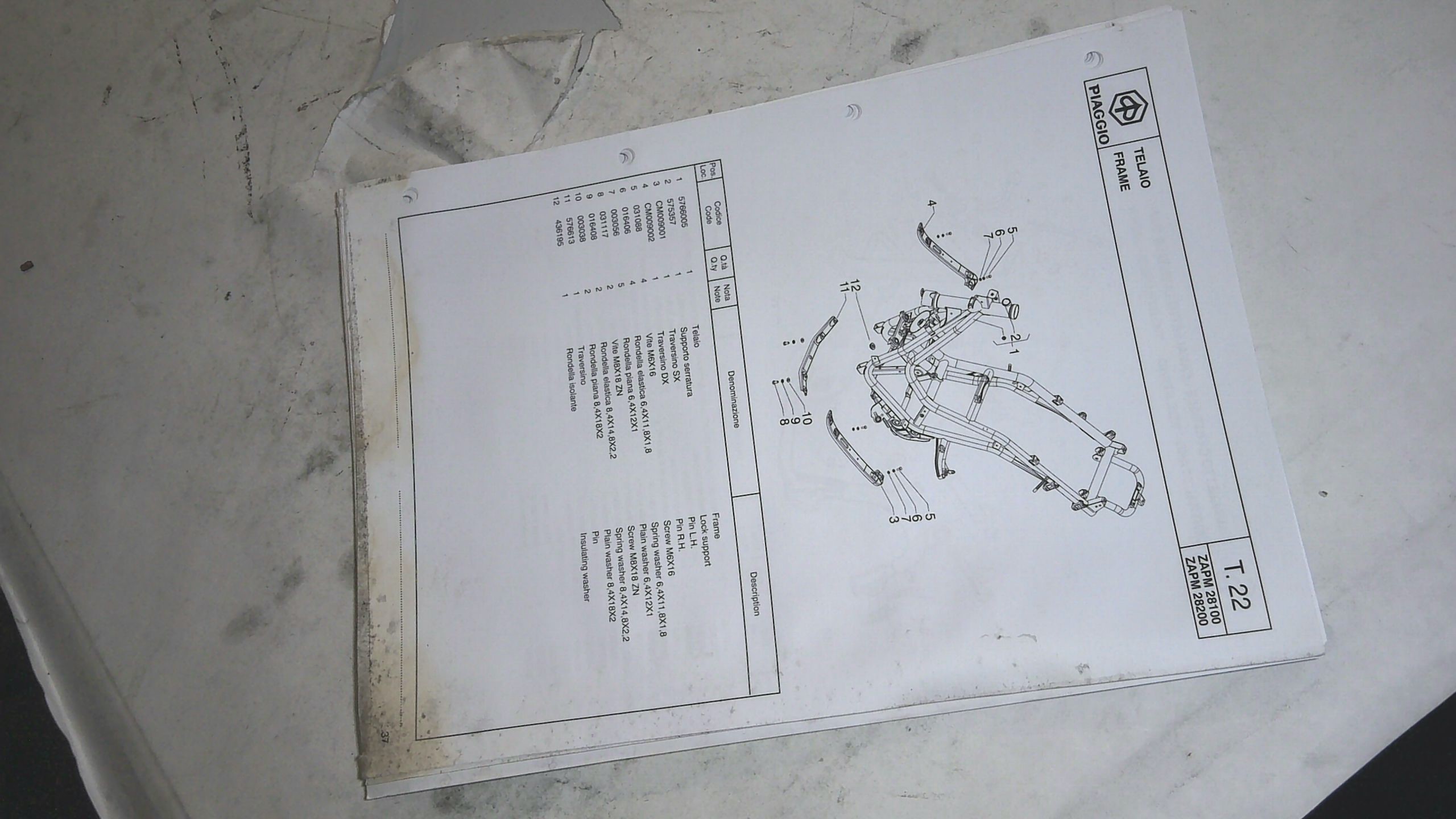 CATALOGO PARTI DI RICAMBIO BEVERLY PIAGGIO 594917 - immagine 4
