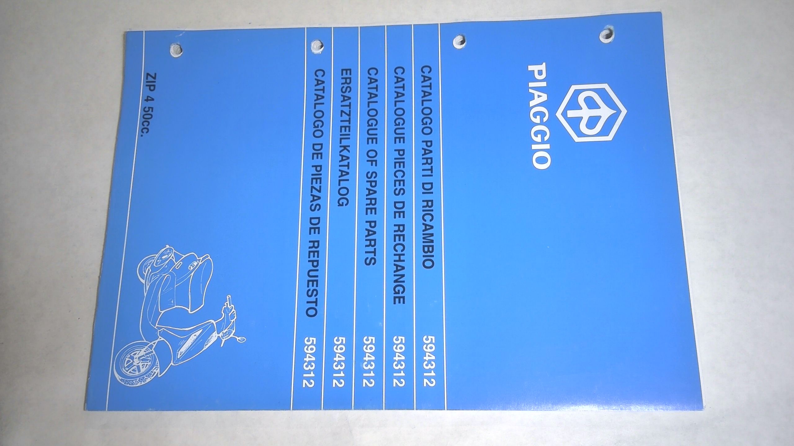 CATALOGO PARTI DI RICAMBIO ZIP 4 50 PIAGGIO 594312