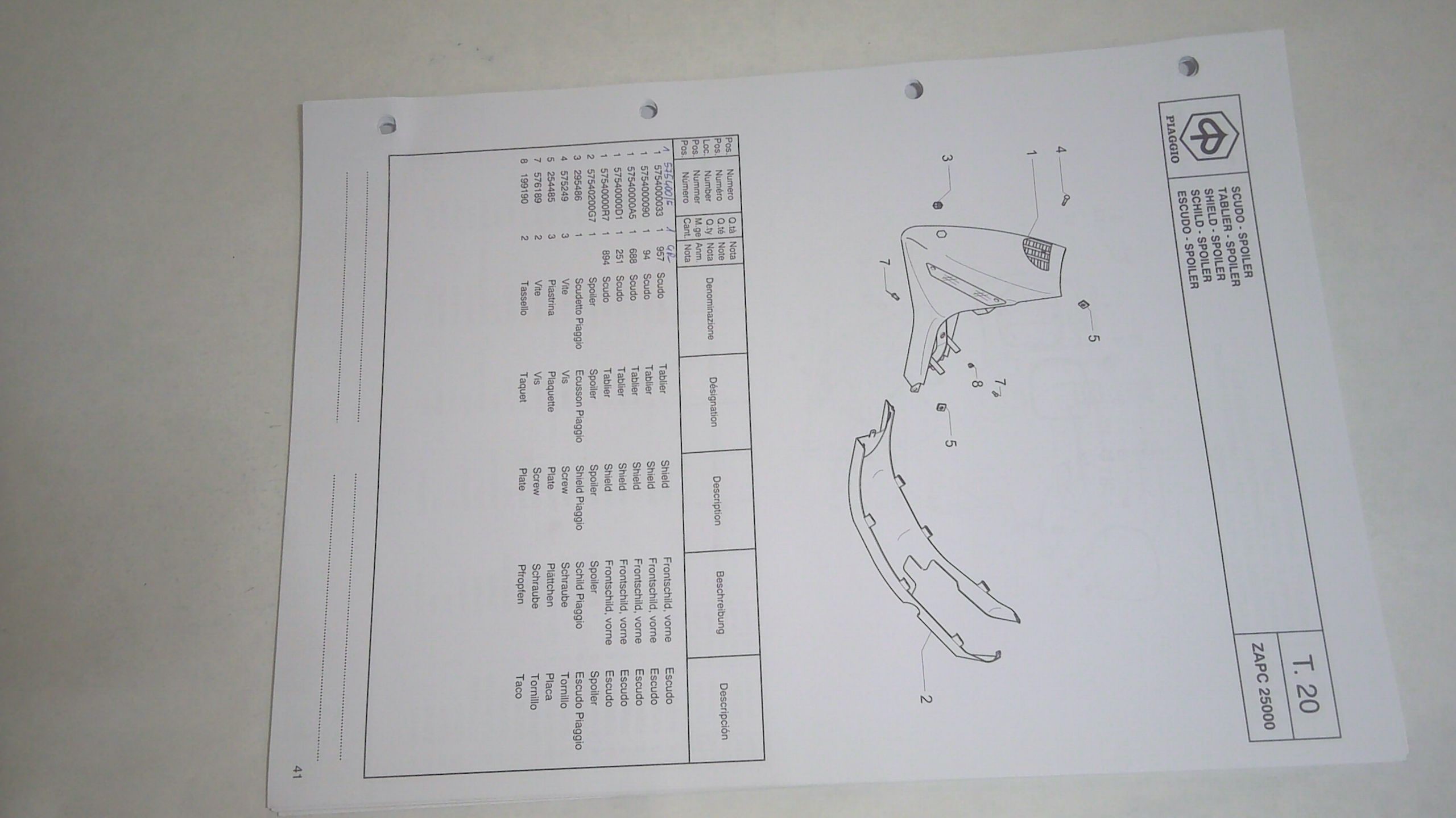 CATALOGO PARTI DI RICAMBIO ZIP CAT PIAGGIO 594262 - immagine 3