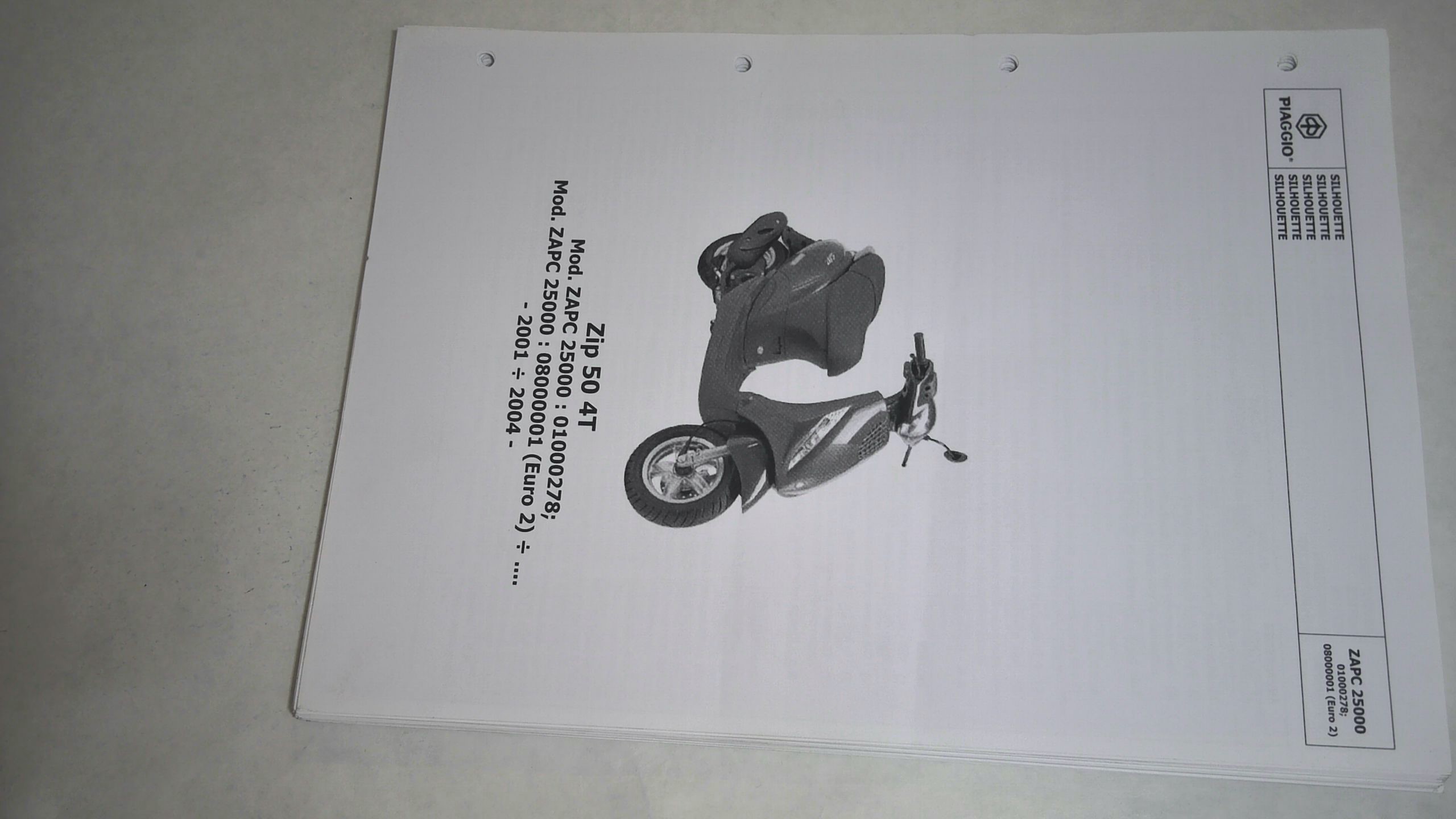 CATALOGO PARTI DI RICAMBIO ZIP 50 4T PIAGGIO 633180 - immagine 2