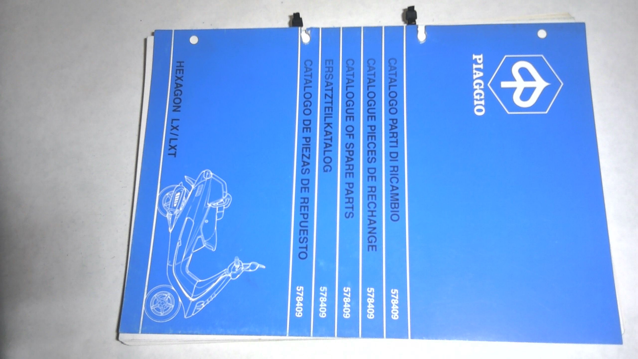 CATALOGO PARTI DI RICAMBIO HEXAGON PIAGGIO 578409