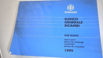 ELENCO GENERALE  RICAMBI 1999 DUE RUOTE PIAGGIO 594152