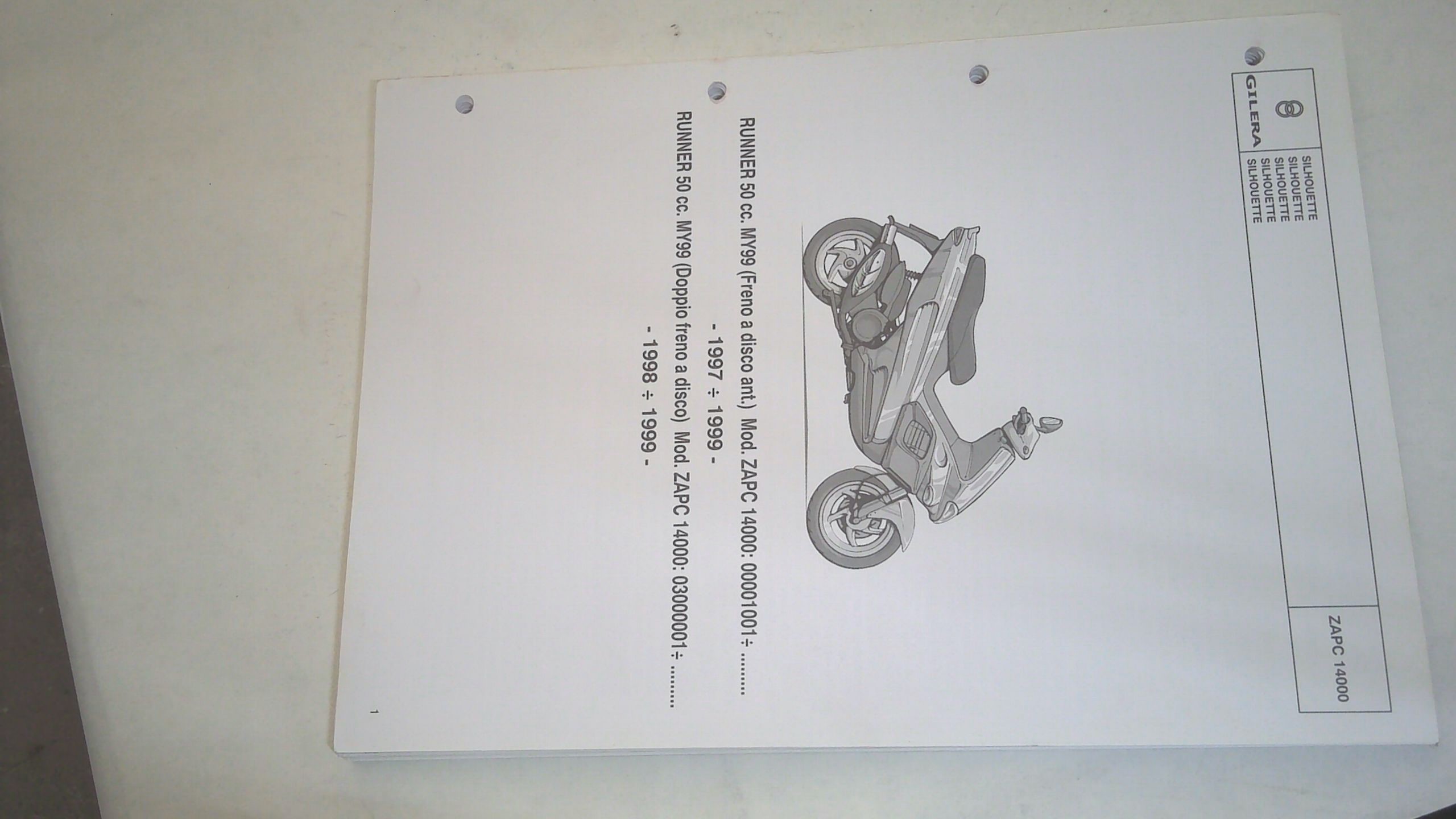 CATALOGO PARTI DI RICAMBIO RUNNER GILERA 578812 - immagine 3