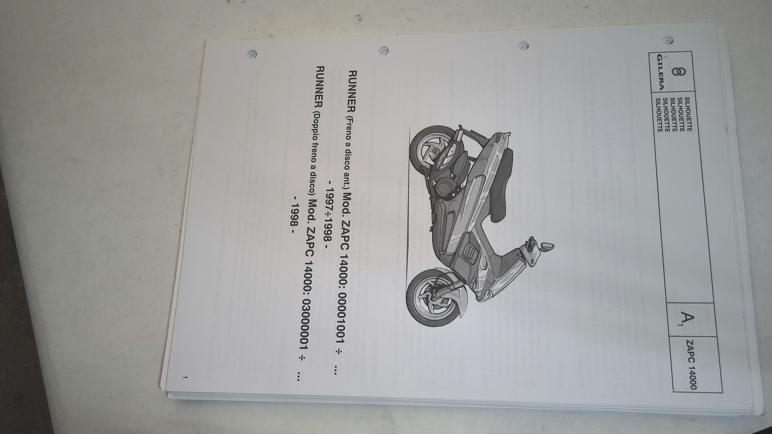 CATALOGO PARTI DI RICAMBIO RUNNER GILERA 578438 - immagine 3