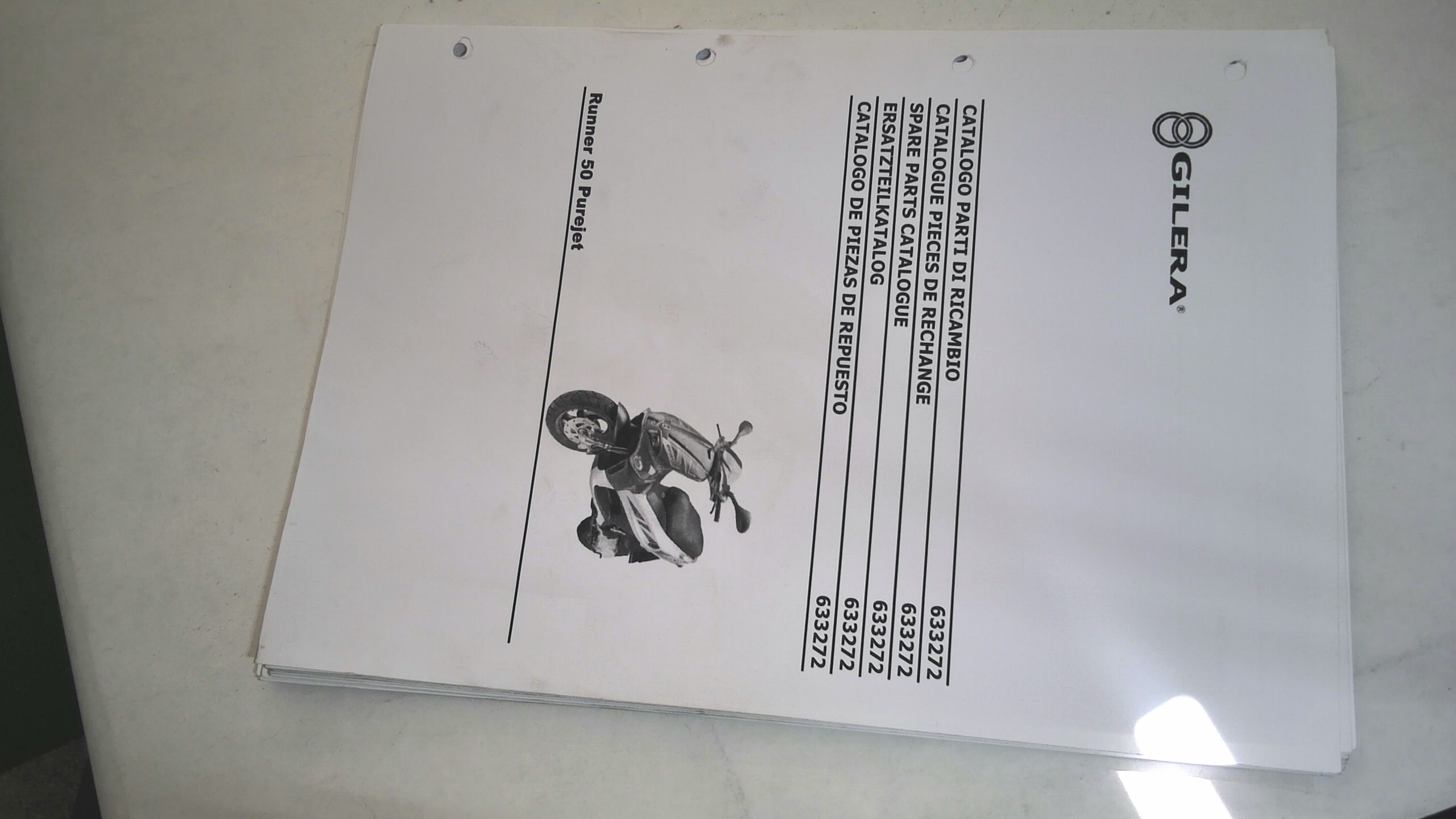 CATALOGO PARTI DI RICAMBIO RUNNER PUREJET GILERA 633272