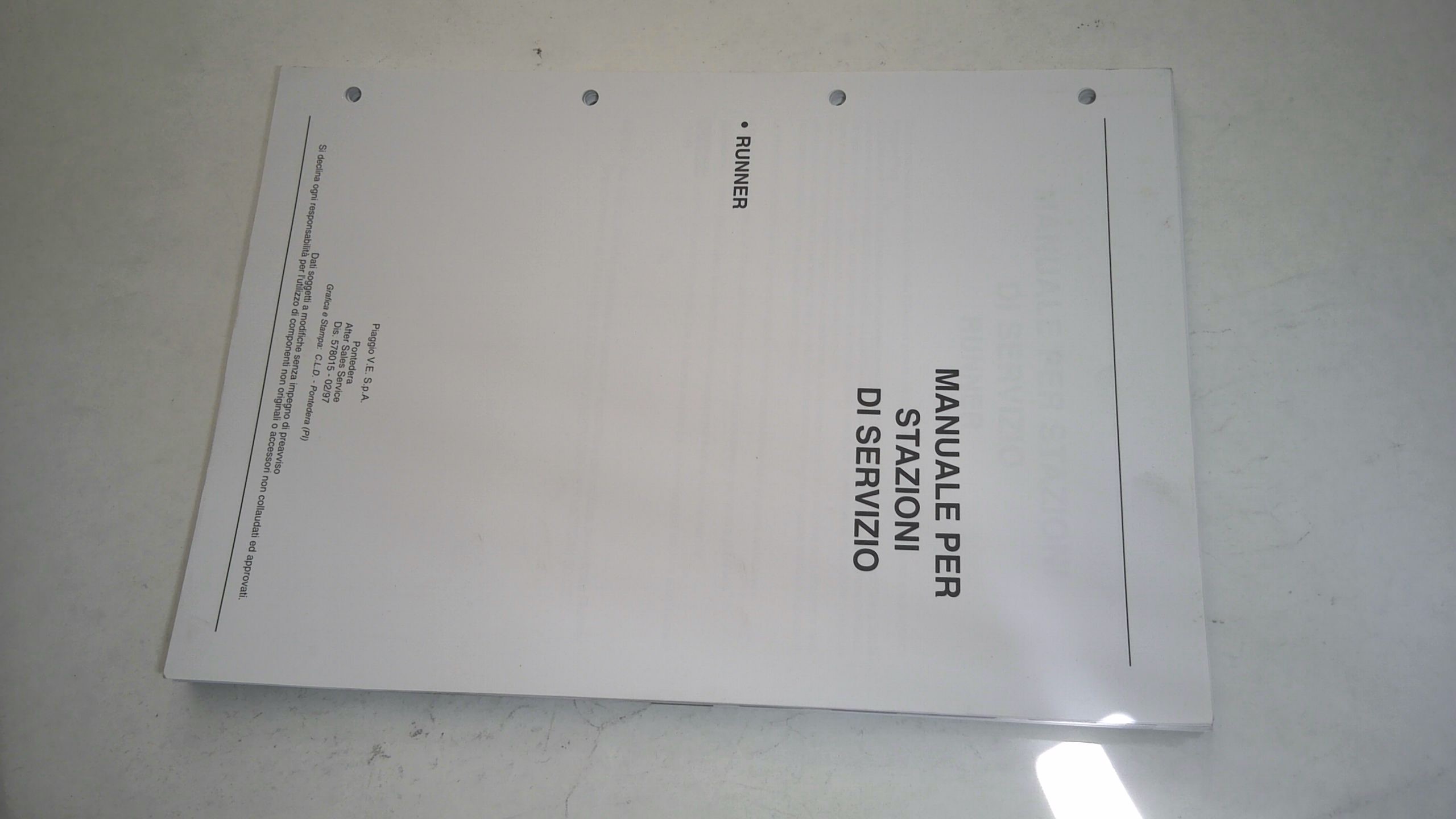 MANUALE PER STAZIONE DI SERVIZIO RUNNER GILERA 578015 - immagine 3