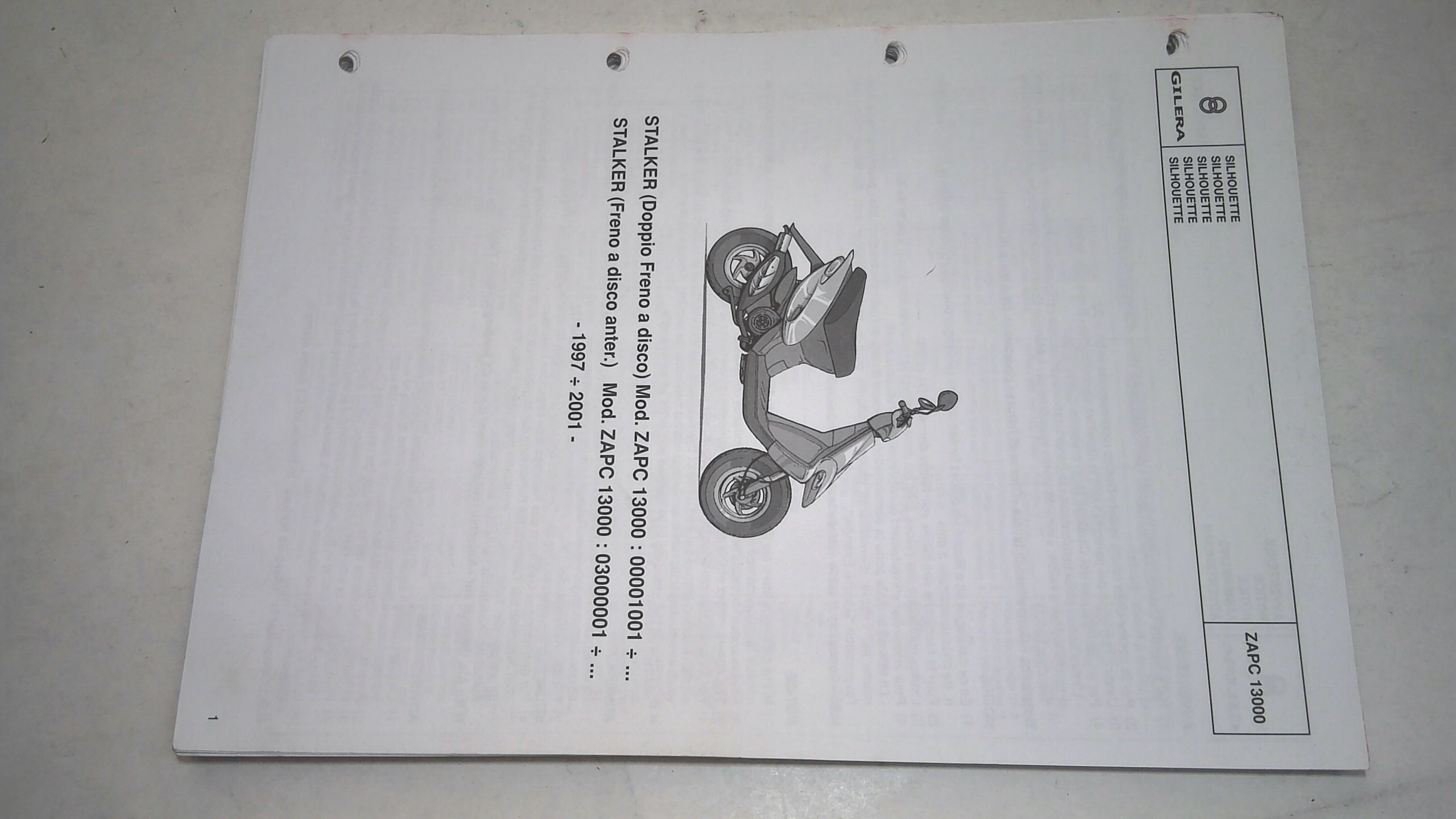 CATALOGO PARTI DI RICAMBIO STALKER GILERA 594609 - immagine 3
