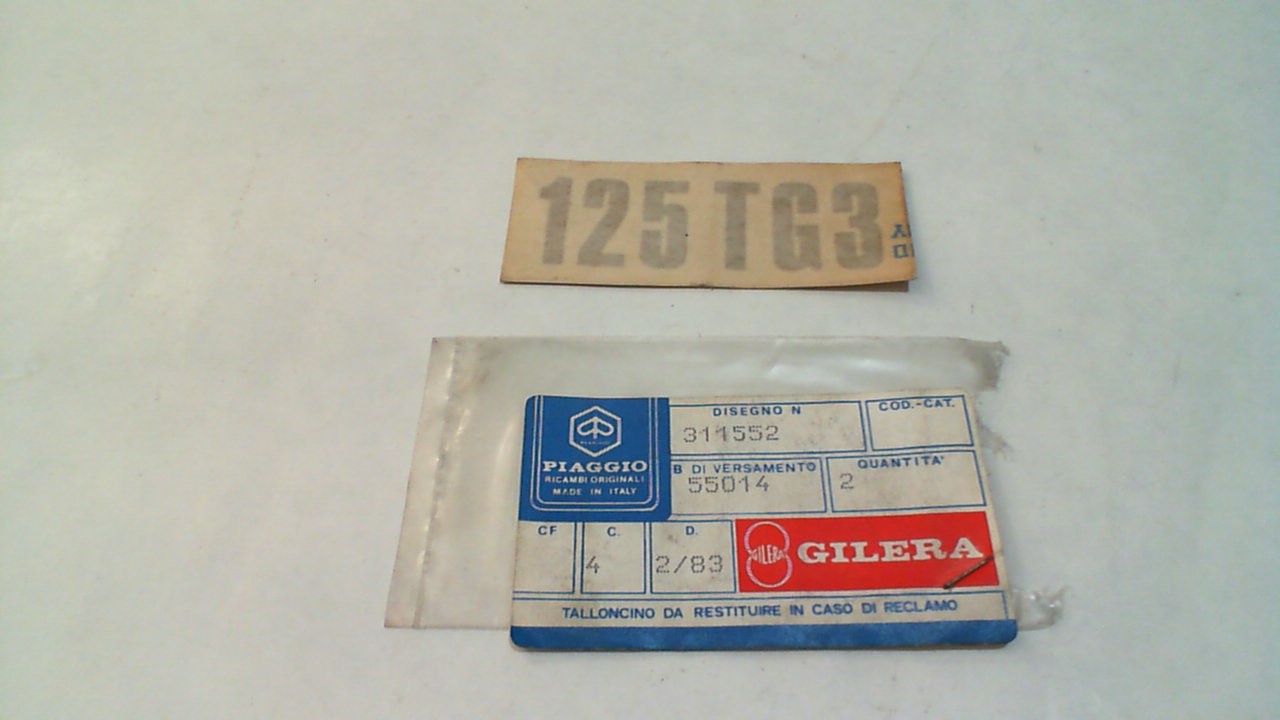 TARGHETTA LATERALE 125 TG3 GILERA 311552