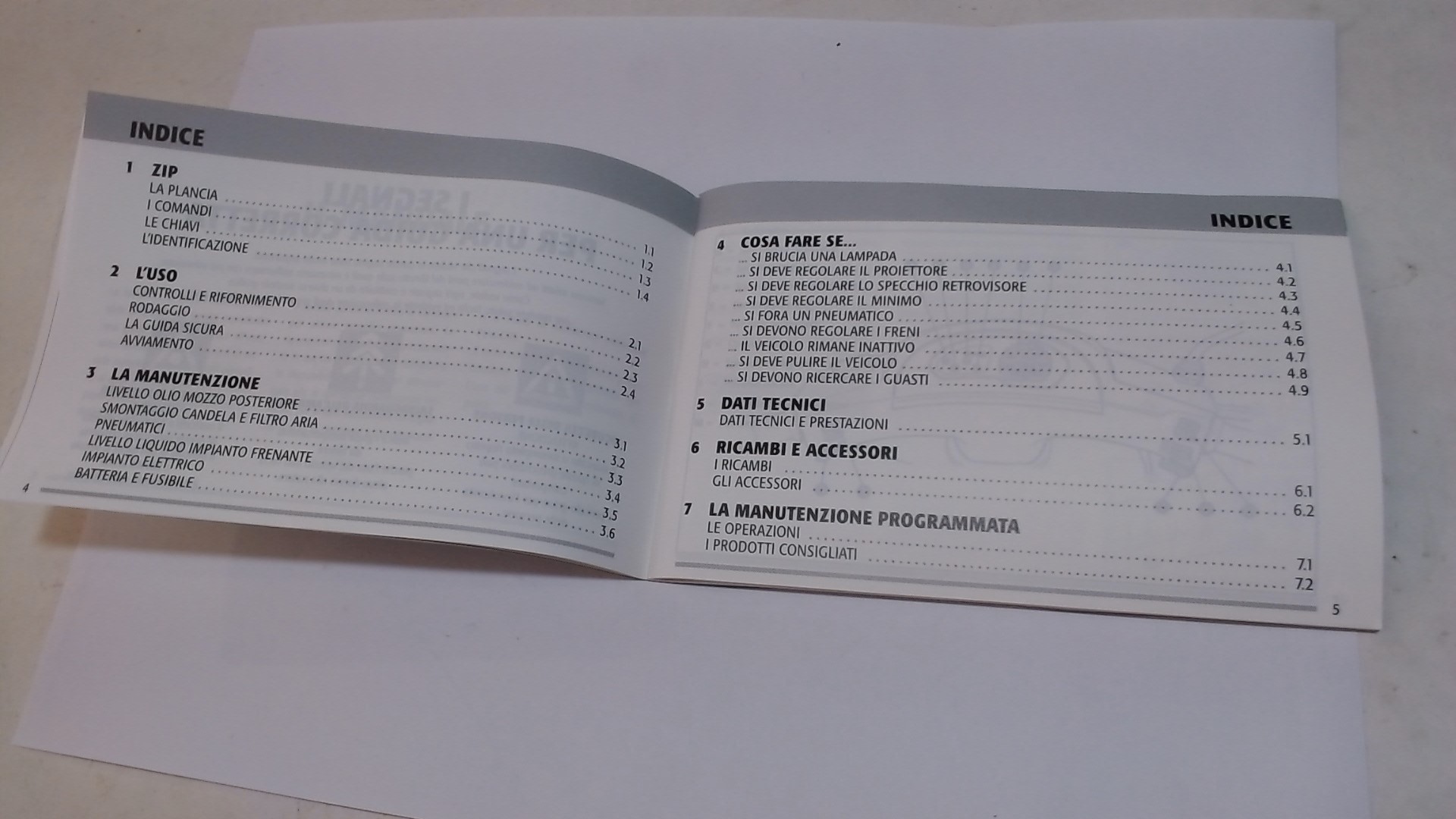 MANUALE USO E MANUTENZIONE ZIP PIAGGIO 578831 - immagine 4