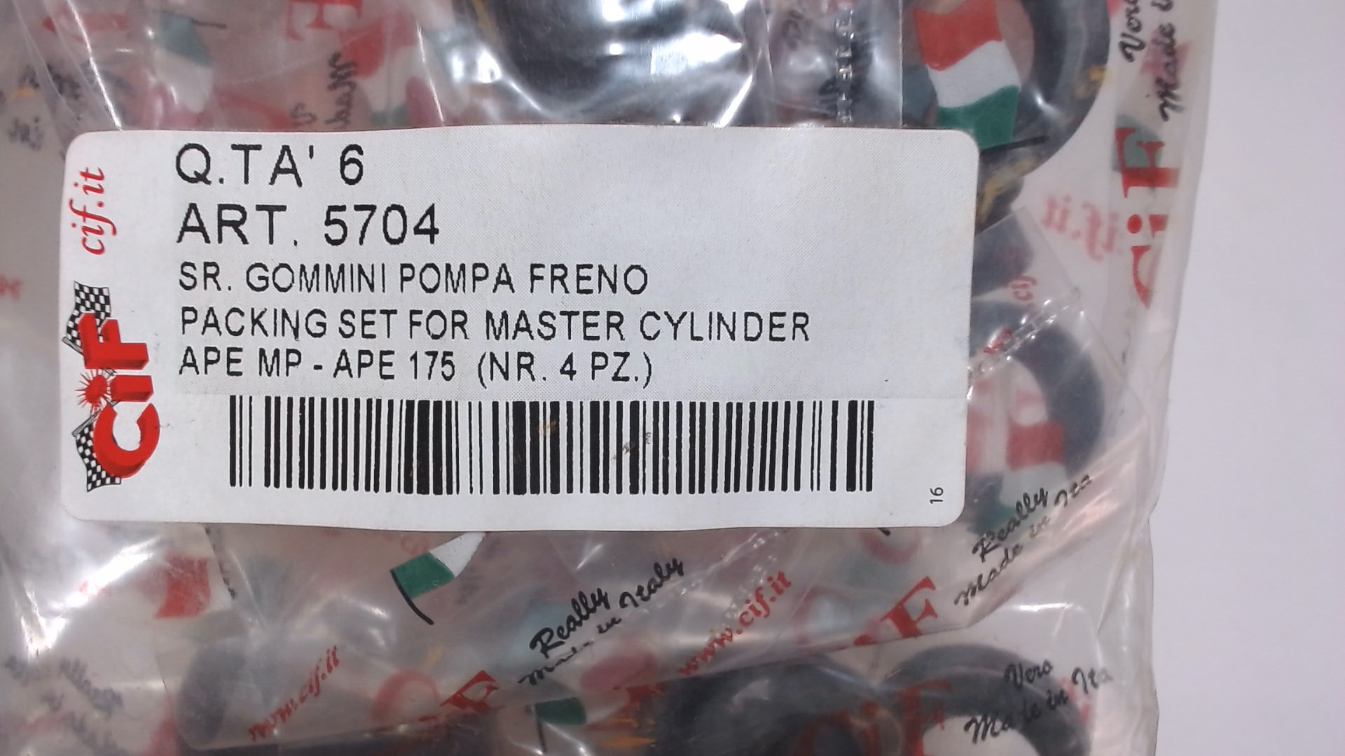 SERIE GOMMINI POMPA FRENO APE MP CIF 5704 - immagine 4