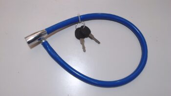 LUCCHETTO UNIVERSALE CON 2 CHIAVI BLU-CROMATO