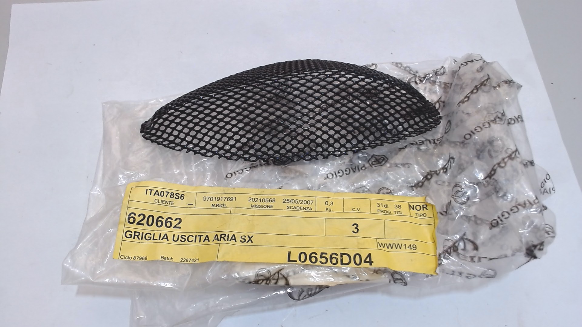 GRIGLIA USCITA ARIA SINISTRA X9 X8 PIAGGIO 620662